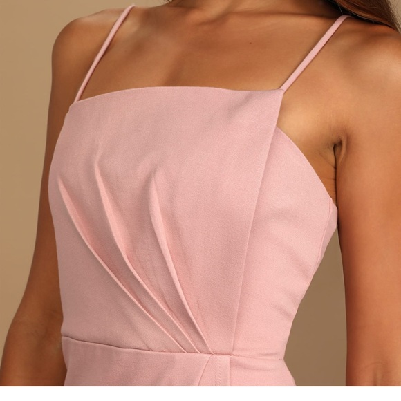 Lulus Drinks On Me Mauve Pink Sleeveless Pleated Bodycon Dress - Picture 5 of 11